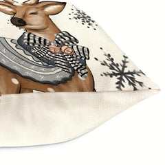 Winter Snowmen Print Pillow Case, 100% Polyester, 44x44, Home Decor