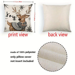 Winter Snowmen Print Pillow Case, 100% Polyester, 44x44, Home Decor