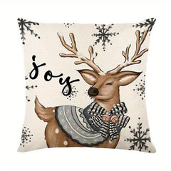 Winter Snowmen Print Pillow Case, 100% Polyester, 44x44, Home Decor