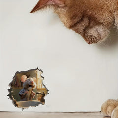 3D Eating Mouse Wall Sticker PVC Self-adhesive