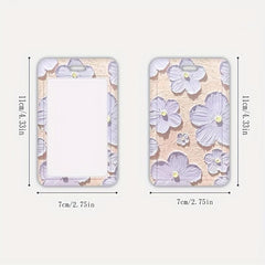 Flower Series Card Holder Keychain Lanyard School Office Protector Case
