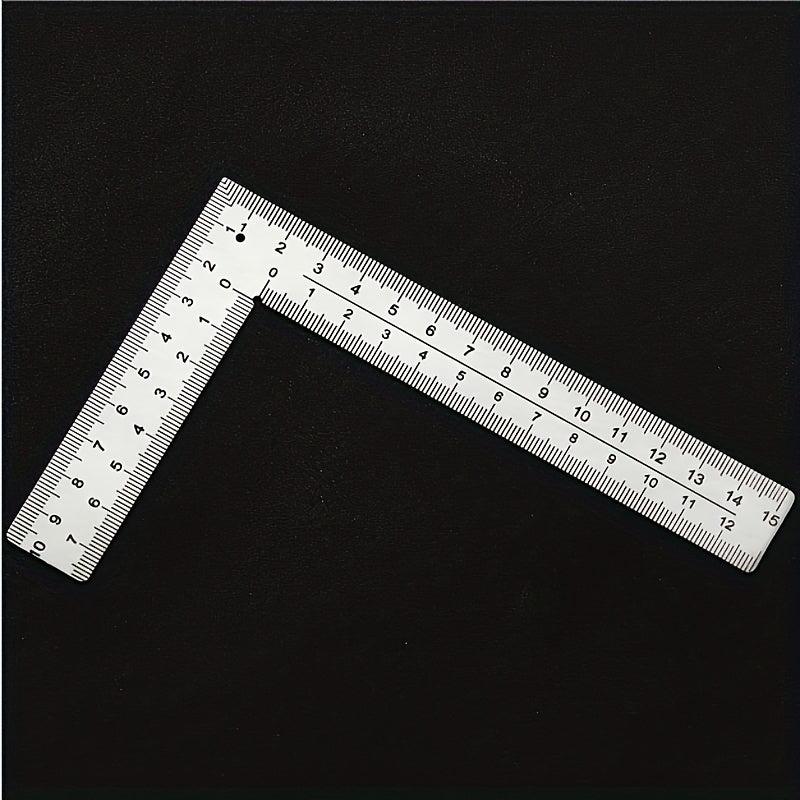 Mini Stainless Steel L-shaped Double Sided Scale Corner Ru