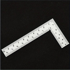 Mini Stainless Steel L-shaped Double Sided Scale Corner Ru