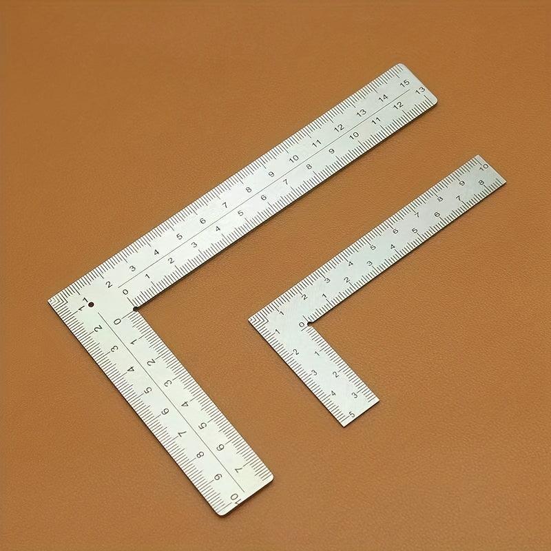 Mini Stainless Steel L-shaped Double Sided Scale Corner Ru