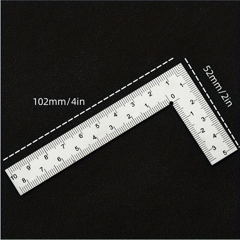Mini Stainless Steel L-shaped Double Sided Scale Corner Ru