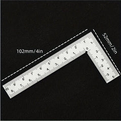 Mini Stainless Steel L-shaped Double Sided Scale Corner Ru
