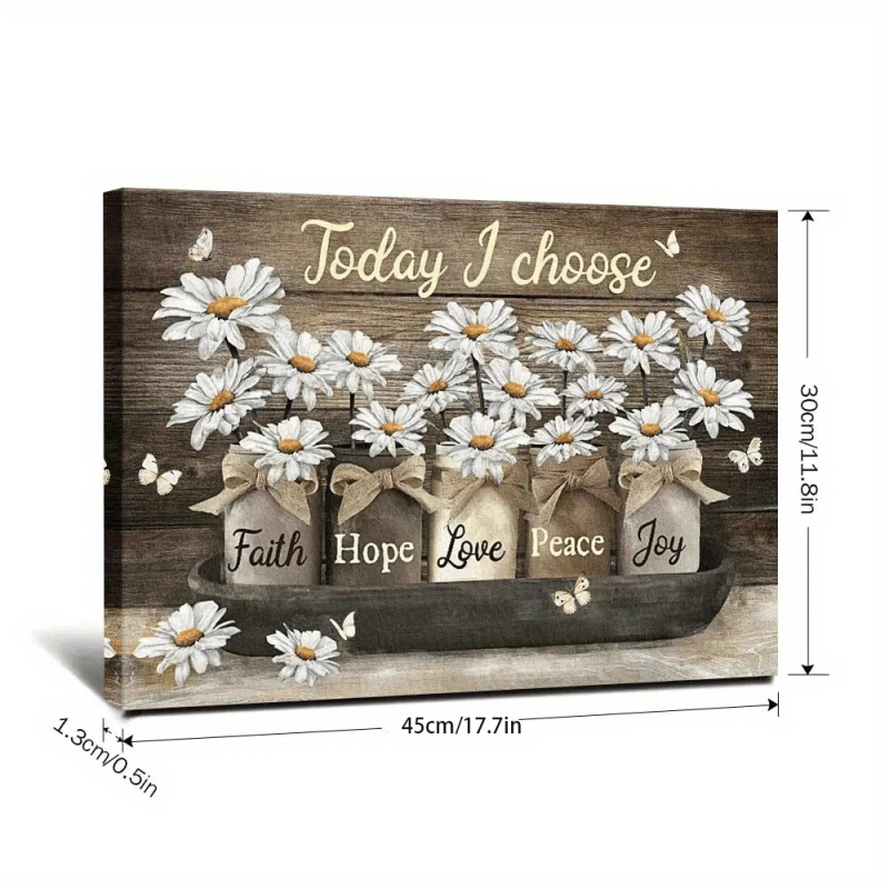 Golden Flower Canvas Painting Wall Art Prints Framed Home Decor