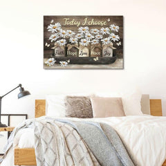 Golden Flower Canvas Painting Wall Art Prints Framed Home Decor