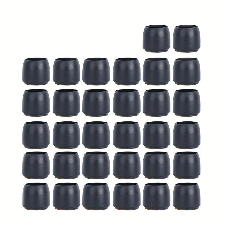 16pcs Silicone Chair Foot Cover Protector Mute Felt Non-slip Stool Table Pad