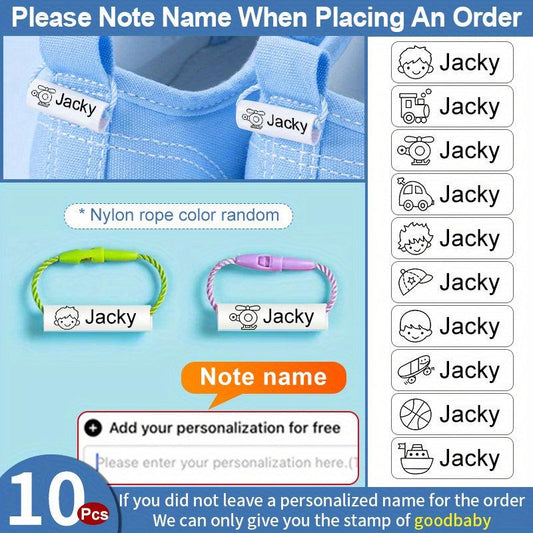 Custom Shoe Name Tags for Kids - Perfect for Kindergarten
