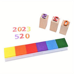 6 Colors Gradient Fingerprint Stamp Mud DIY Printing Set