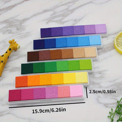 6 Colors Gradient Fingerprint Stamp Mud DIY Printing Set