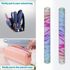 Flexible Ruler 12inch Plastic Soft Bendable Ruler Shatterproof Straight Edge