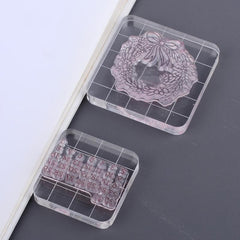 2pcs Clear Acrylic Stamp Handle