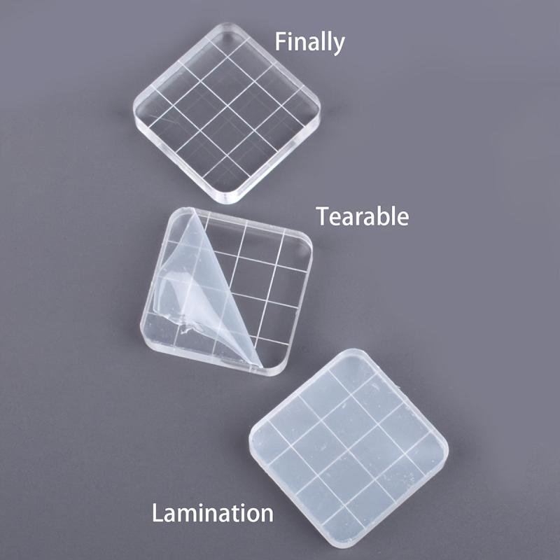 2pcs Clear Acrylic Stamp Handle
