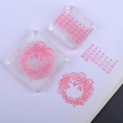 2pcs Clear Acrylic Stamp Handle