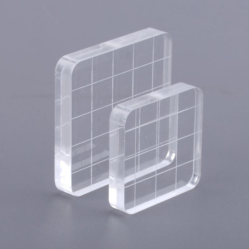 2pcs Clear Acrylic Stamp Handle