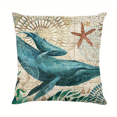 Sea Turtle Print Throw Pillow Case 100% Polyester