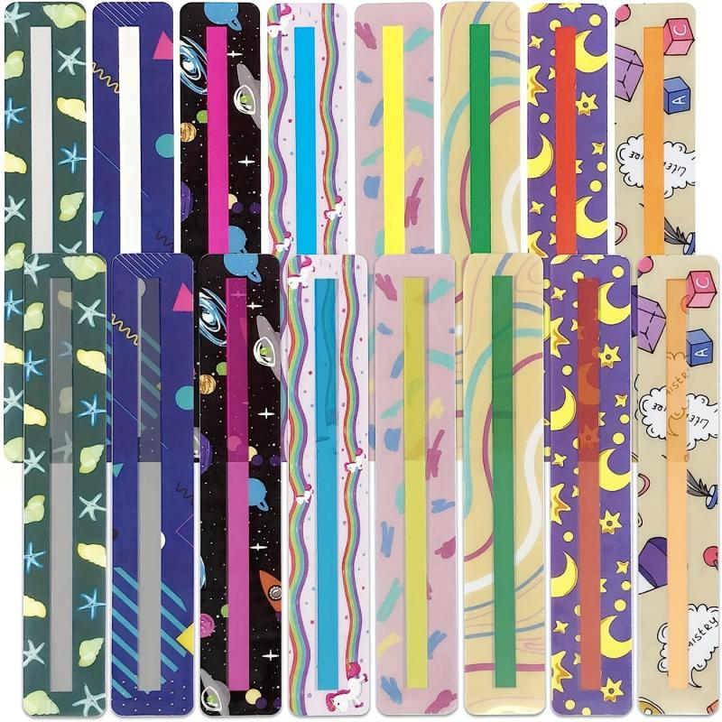 16 Pcs Reading Guide Strips For Dyslexia Tools