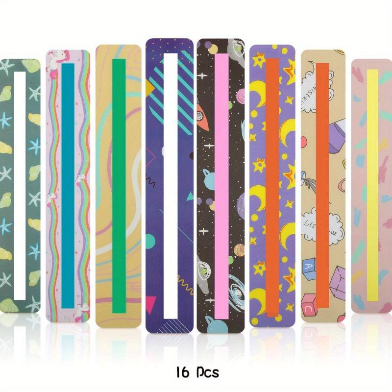 16 Pcs Reading Guide Strips For Dyslexia Tools