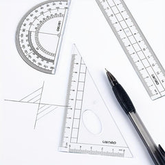 Drafting Set w/ Storage Box, Mechanical Pencil, Rulers, Protactor, Compass