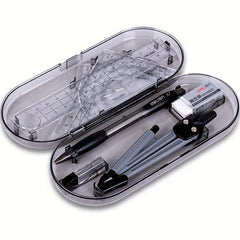 Drafting Set w/ Storage Box, Mechanical Pencil, Rulers, Protactor, Compass