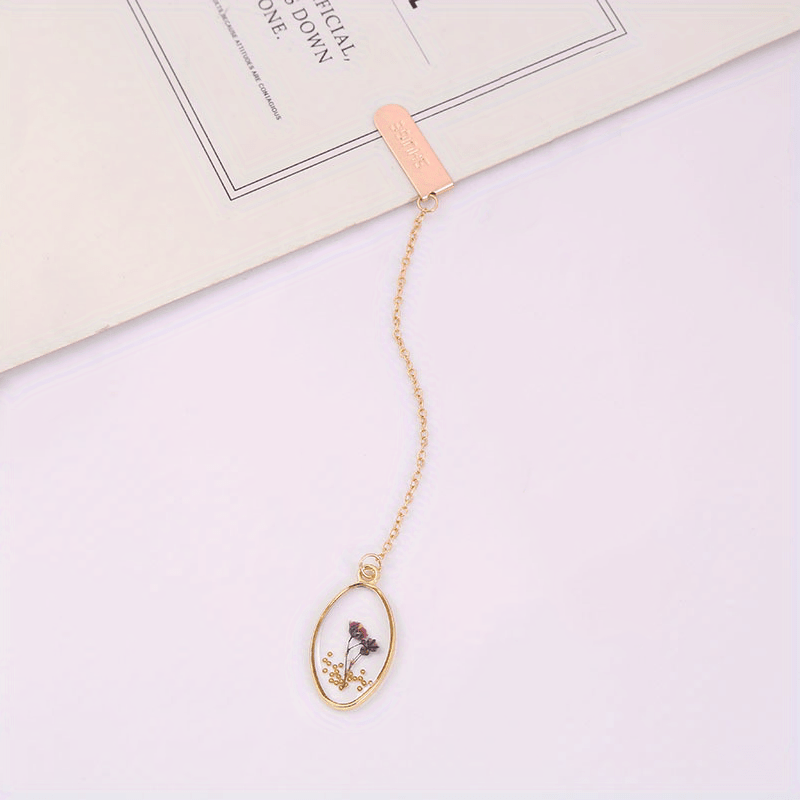 Crystal Dried Flower Bookmark - Portable Way to Mark Your Place