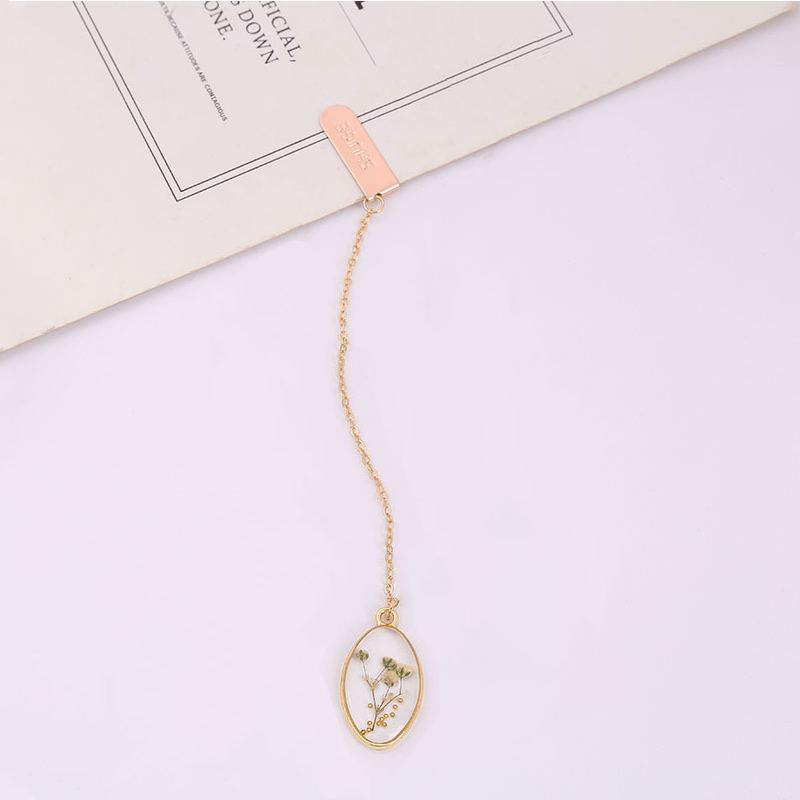 Crystal Dried Flower Bookmark - Portable Way to Mark Your Place