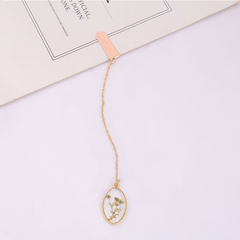 Crystal Dried Flower Bookmark - Portable Way to Mark Your Place