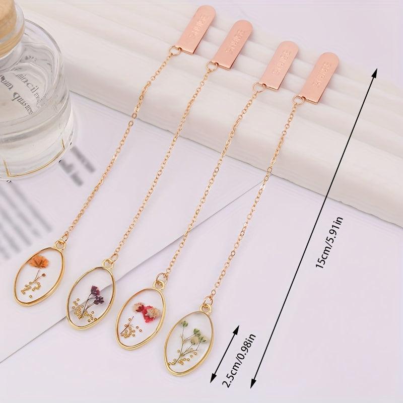 Crystal Dried Flower Bookmark - Portable Way to Mark Your Place