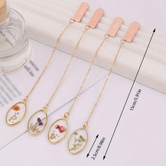 Crystal Dried Flower Bookmark - Portable Way to Mark Your Place