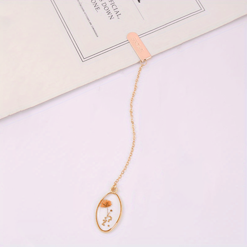 Crystal Dried Flower Bookmark - Portable Way to Mark Your Place