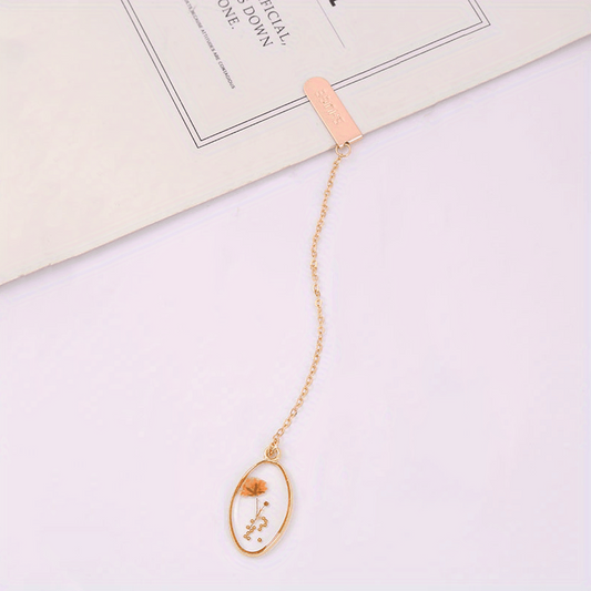 Crystal Dried Flower Bookmark - Portable Way to Mark Your Place