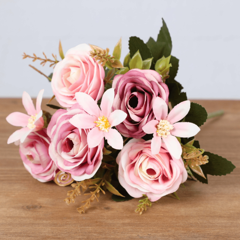 Artificial Tea Roses for Home Decor and Weddings