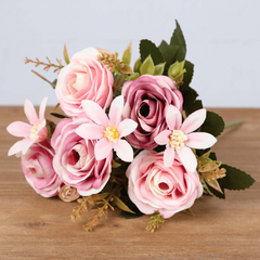 Artificial Tea Roses for Home Decor and Weddings