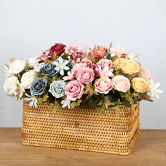 Artificial Tea Roses for Home Decor and Weddings