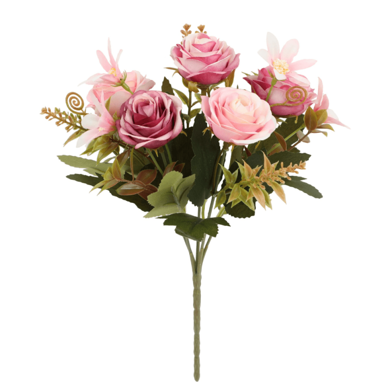 Artificial Tea Roses for Home Decor and Weddings