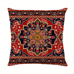 Bohemian Red Throw Pillow Case 100% Polyester 44x44