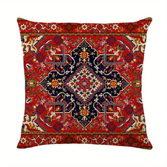 Bohemian Red Throw Pillow Case 100% Polyester 44x44