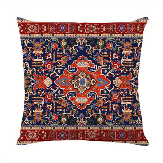 Bohemian Red Throw Pillow Case 100% Polyester 44x44