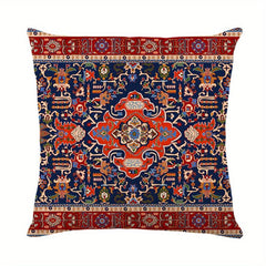 Bohemian Red Throw Pillow Case 100% Polyester 44x44
