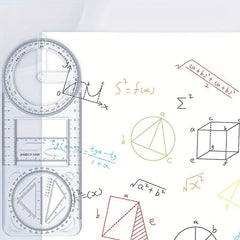 Geometric Graphic Ruler Rotatable Student Universal Ruler Drawing Tool