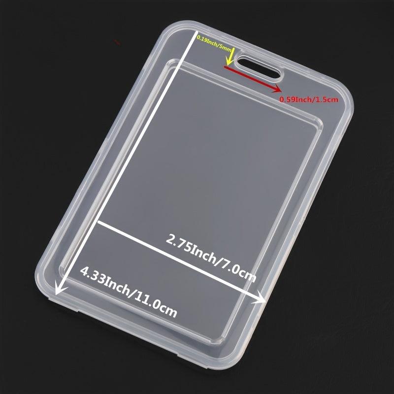 Transparent Card Set Lanyard Hanging Clip Card Holder Student Teacher Key Card