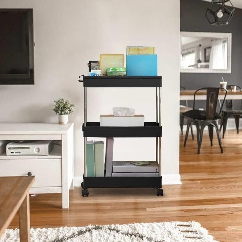 3-Layer Thickened Storage Rack with Hooks
