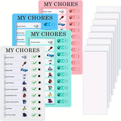 4 Checklist Boards & 12 Chore Chart Cards for Kids