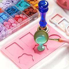 Wax Sealing Stamp Fire Lacquer Fixer 25mm Stamp Head Silicone Mold Shape Holder