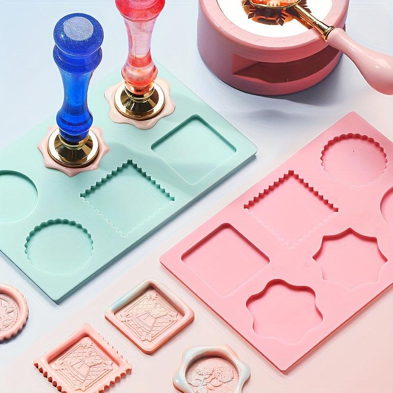 Wax Sealing Stamp Fire Lacquer Fixer 25mm Stamp Head Silicone Mold Shape Holder