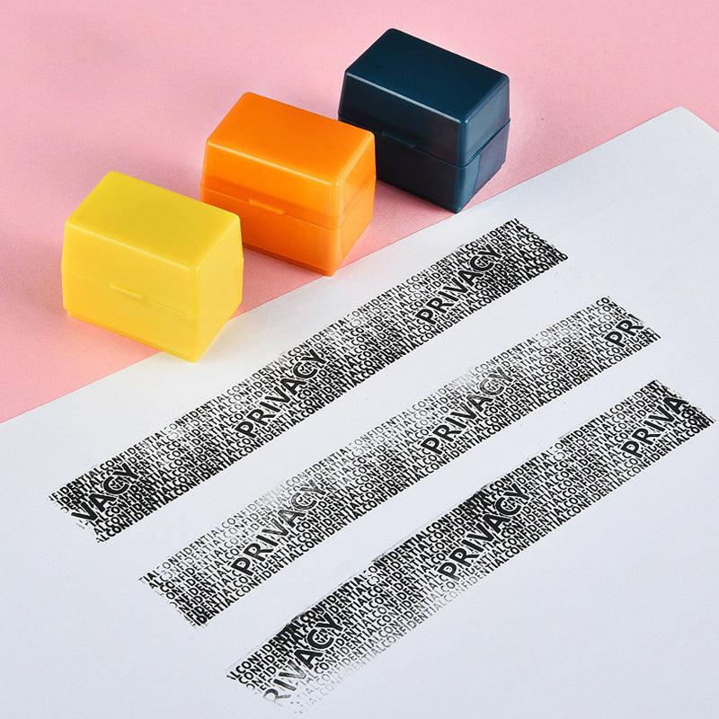 Identity Protection Roller Stamp with Ink Bottle