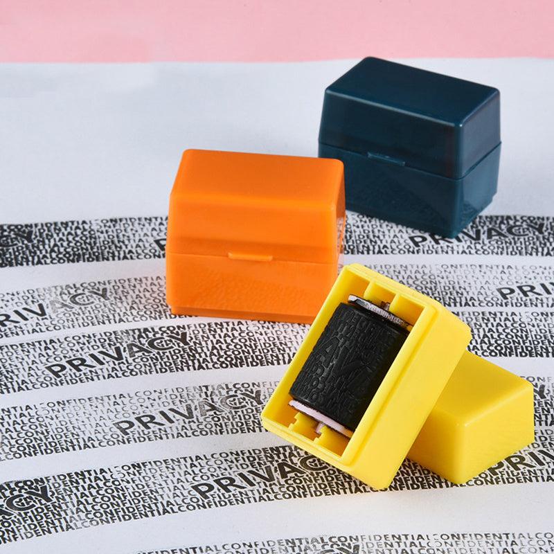 Identity Protection Roller Stamp with Ink Bottle