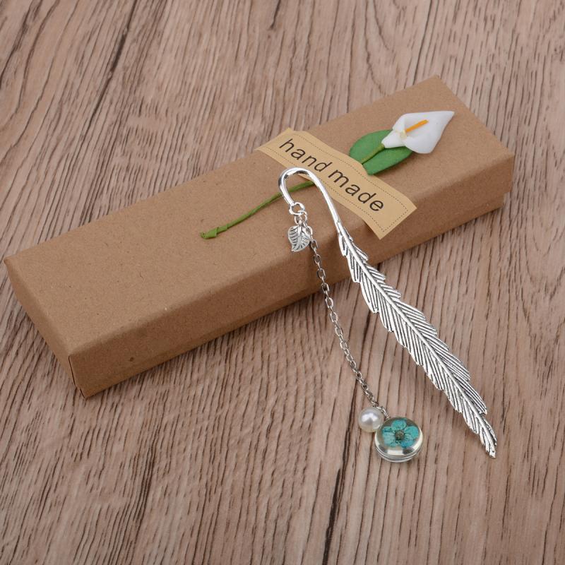Metal Flower Pendant Bookmark - Ideal Gift